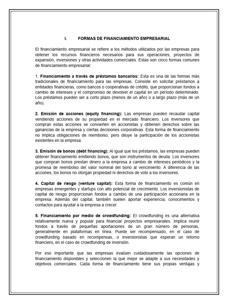 Financiamiento | PDF | Capital de riesgo | Finanzas corporativas