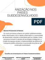 Urbanização nos Países Subdesenvolvidos