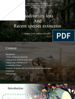 Biodiversity Loss and Recent Species Extinction