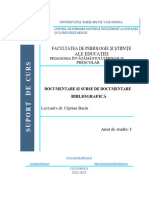 PLR4441 - Documentare Si Surse de Documentare Bibliografică