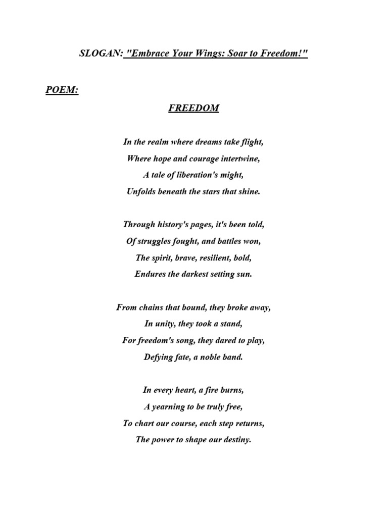 FREEDOM | PDF | Poetry