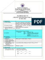 DLP Math 6 Quarter 1 Class Observation Sy 2019-2020