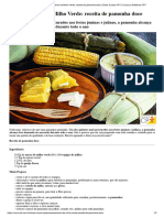 Processamento de Milho Verde - Receita de Pamonha Doce - Dicas Cursos CPT - Cursos A Distância CPT