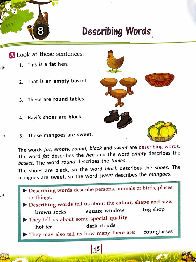 Describing Words PG 15-19-1 | PDF