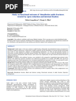 Study On Functional Outcome of Bimalleolar Ankle F