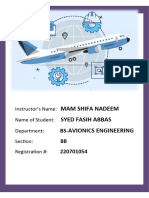 Mam Shifa Nadeem Syed Fasih Abbas Avionics Engineering