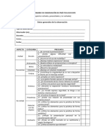 Cuestionario de Observación de Práctica Docente