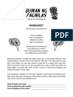 Buwan NG Pagnilay Worksheet