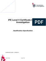 518 IFE Level 4 Certificate in Fire Investigation
