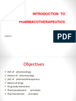 Introduction To Pharmacotherapeutics