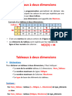 Diapos5 - S10 - Algorithmique - Les Tableaux À Deux Dimensions - 2022-2023