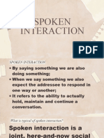 Spoken Interaction