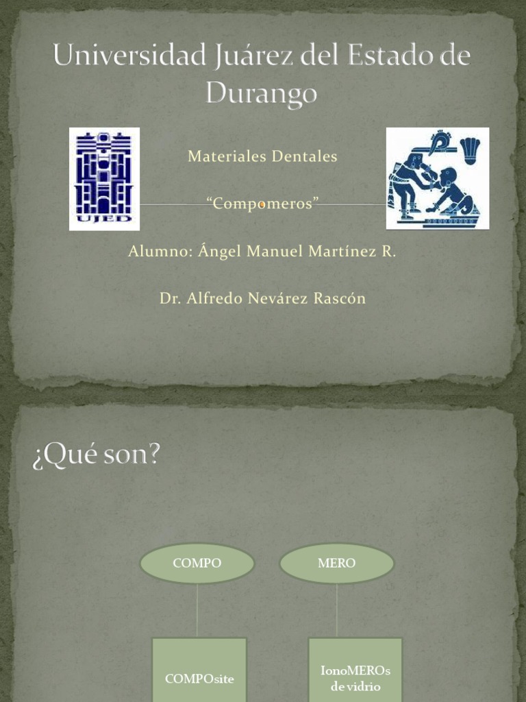 Compomeros en Odontología: Uso y Propiedades | PDF | Compuesto Dental ...