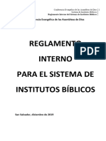 Reglamento Interno de Institutos Biblicos Ad 2022