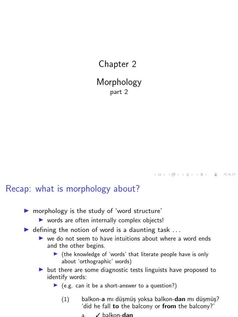 LING 101 Slides Morphology Part 2 PDF Word Morphology (Linguistics)