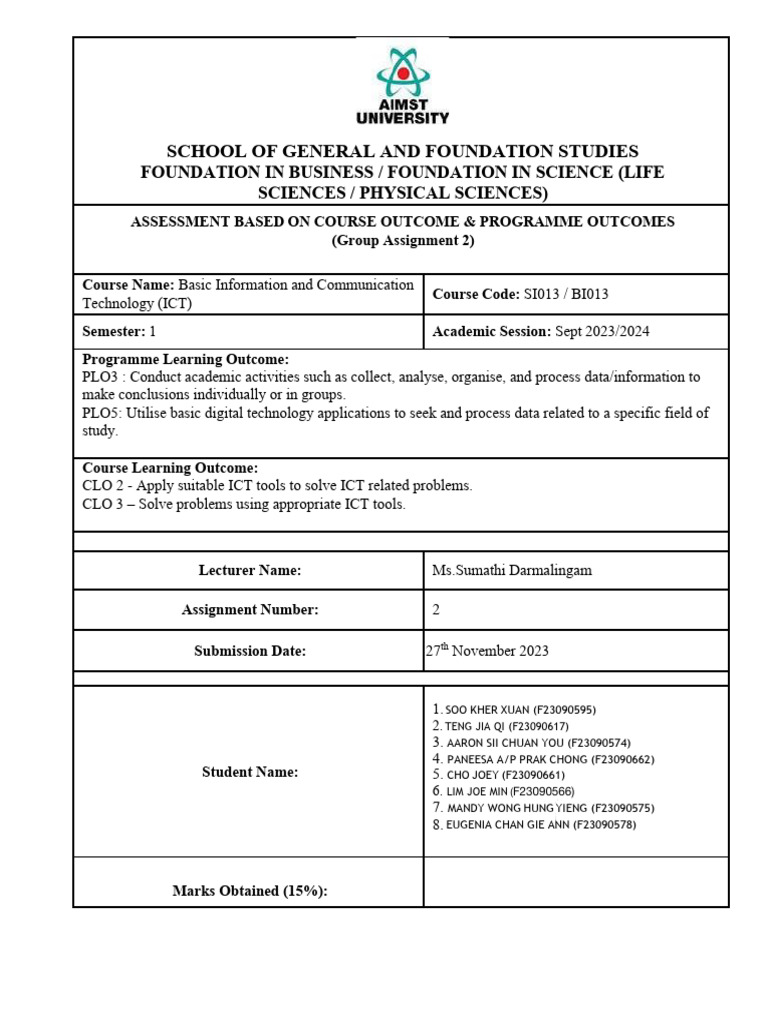 Ict Report Final Report 100 Pdf Machine Learning Statistical