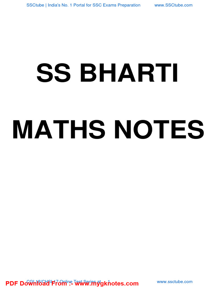 SS Bharti Handwritten Class Notes | PDF