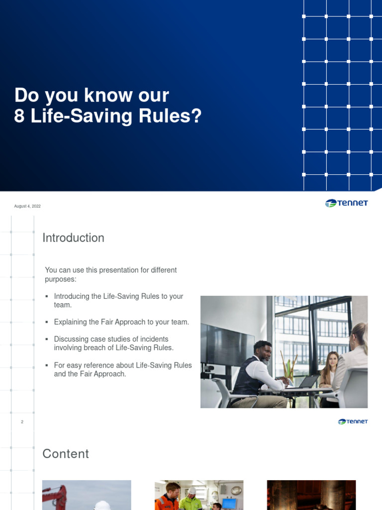 Engels Toolbox Life-Saving Rules - DEF | PDF | Safety