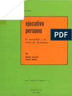 Ejecutivo Peruano La Autoridad y La Toma de Decisiones (Documento de Trabajo 11)