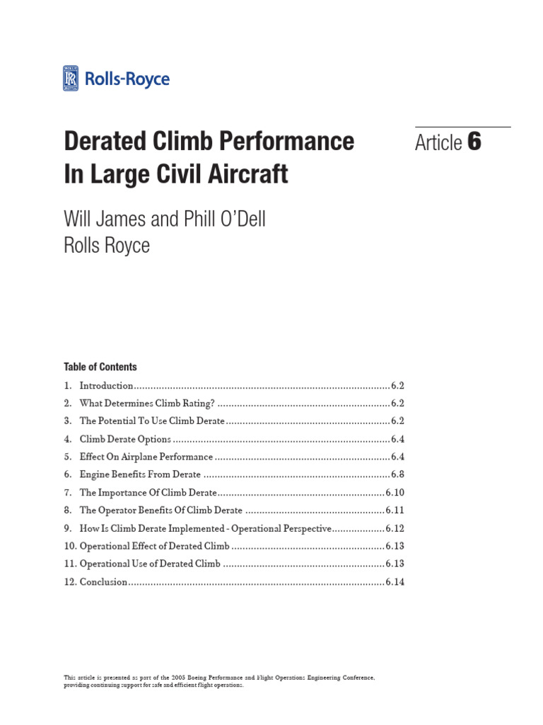 Derated Climb Performance Insights | PDF | Aircraft | Takeoff