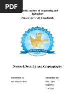 Network Security and Cryptography: University Institute of Engineering and Technology Panjab University Chandigarh