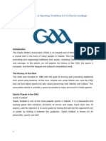 The GAA in Ireland LO 6 Social