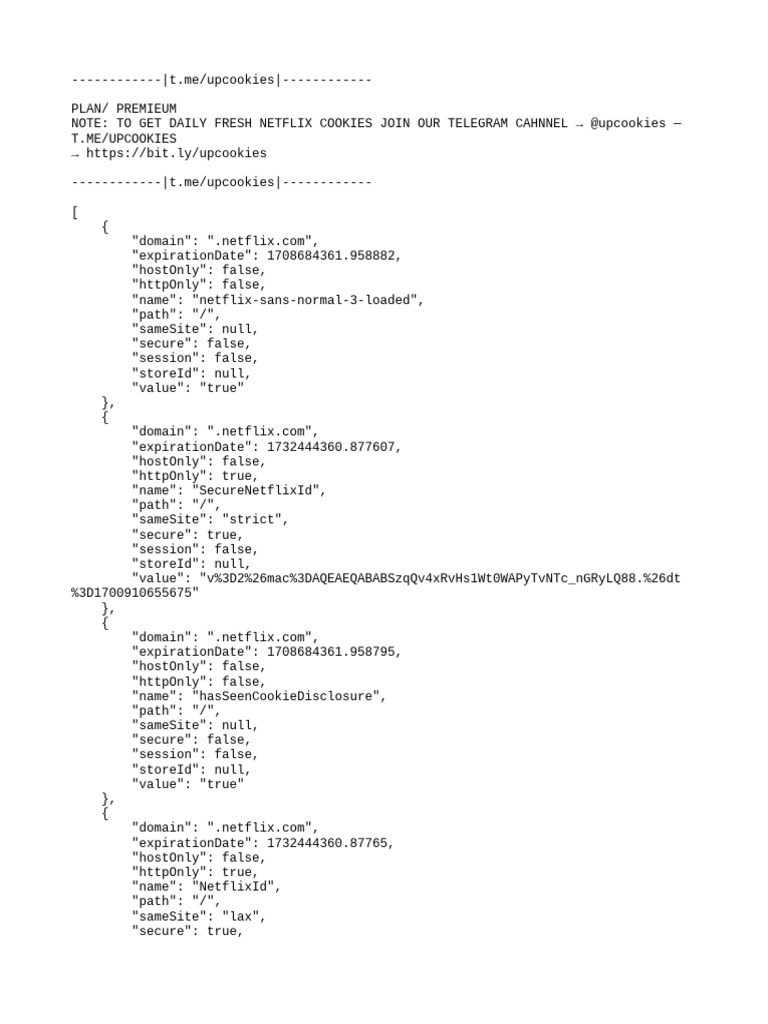 Netflix+cookies+02+ +@upcookies+-+www Cookies Ga | PDF | Http Cookie | Sql