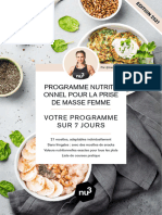 Nu3 Programme Nutritionnel Prise de Masse Femme FR