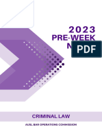 2023 Pre-Week Notes - Criminal Law