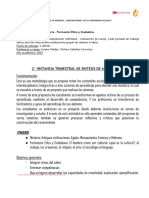 2° Instancia Trimestral de Sintesis de Aprendizaje: Temario