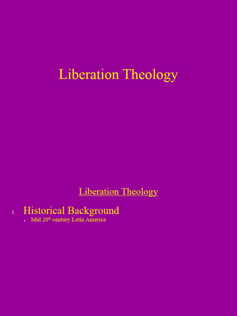 Lecture 11 Liberation Theology PDF Theology Christian Belief And Doctrine