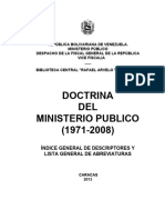 Indice Gral y Lista de Abrev. Doctrina Del M.P. 1971-20