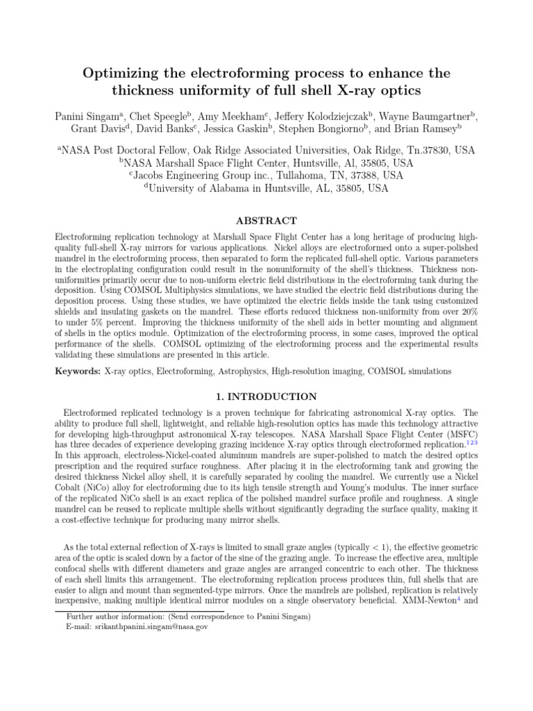 Manuscript Final PDF Optics Marshall Space Flight Center