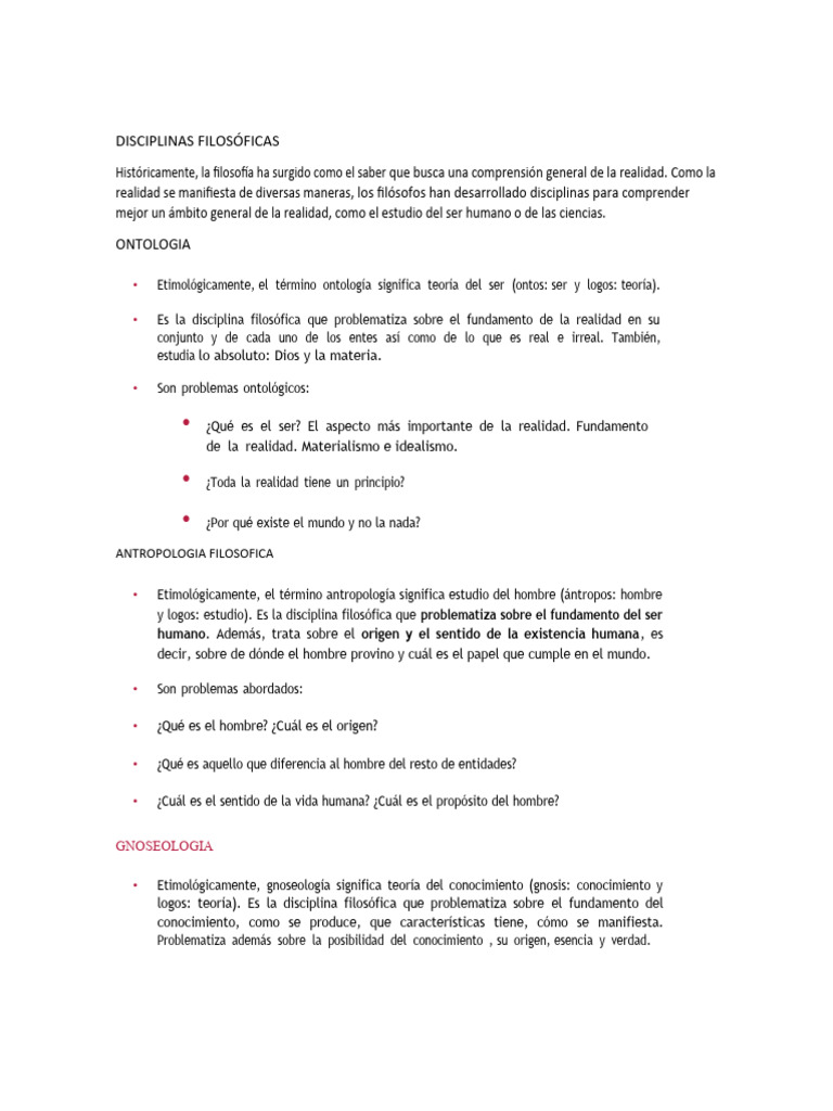Disciplinas Filosóficas Pdf Conocimiento Aristóteles