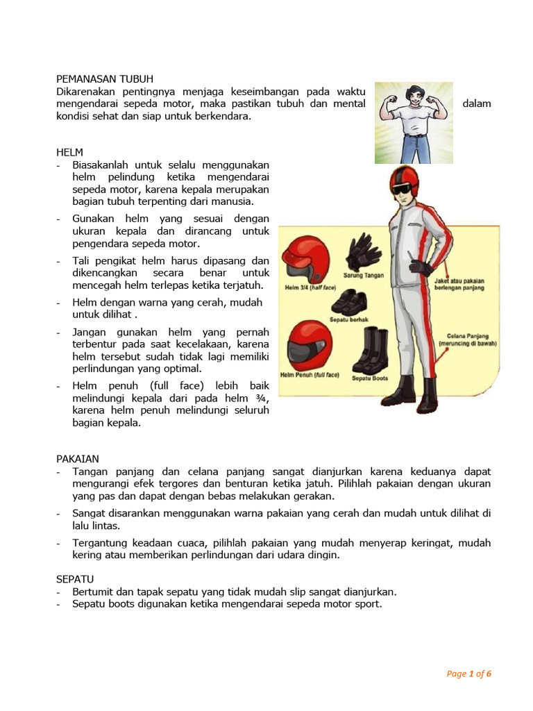 Panduan Safety Riding Sepeda Motor | PDF