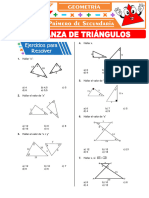 Semejanza de Triangulos para Primer Grado de Secundaria