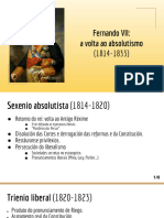 Sesión 18. Tema 3. O Reinado de Fernando VII. A Independencia Das Colonias