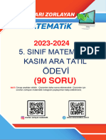 Sinif Matemati̇k 2023 Kasim Ara Tati̇l Ödevi̇