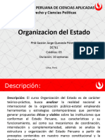 Organizacion Del Estado: Universidad Peruana de Ciencias Aplicadas Derecho y Ciencias Polítcas