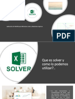 Presentación Aplicación de La Herramienta SOLVER para Minimizar Costos y Maximizar Ingresos