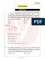 Jee Advanced Wave Optics Important Questions