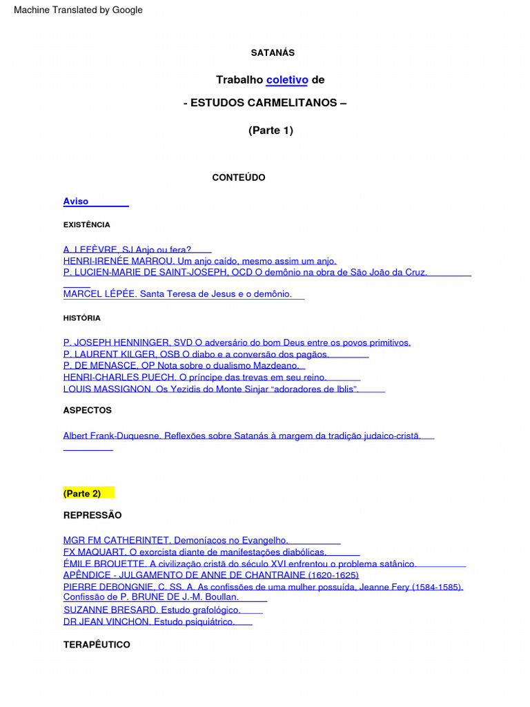 SATAN - Estudos Carmelitas | PDF | Diabo | Anjo