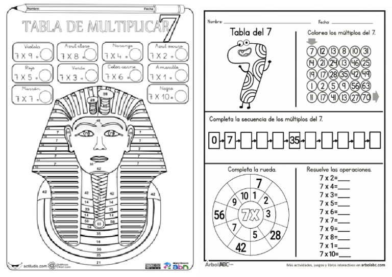 Tabla Del 7 | PDF