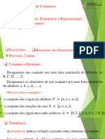 1 - Conjunto, Elemento, Pertinência, Representação, Igualdade e Subconjuntos - 2 Aulas.