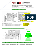 Exercíos Cálculos de Roscas - 2023