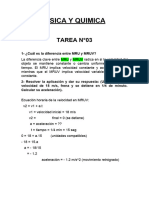 Fisica y Quimica, Tarea 03, Unidad 03