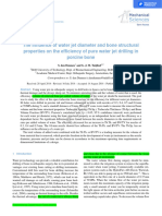 2014 Efficiency of Pure Water Jet Drilling in Porcine Bone