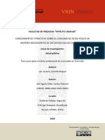 Conocimientos y Prácticas Sobre El Consumo de Ácido Fólico en Mujeres Adolescentes de Un Colegio en Los Olivos, 2023