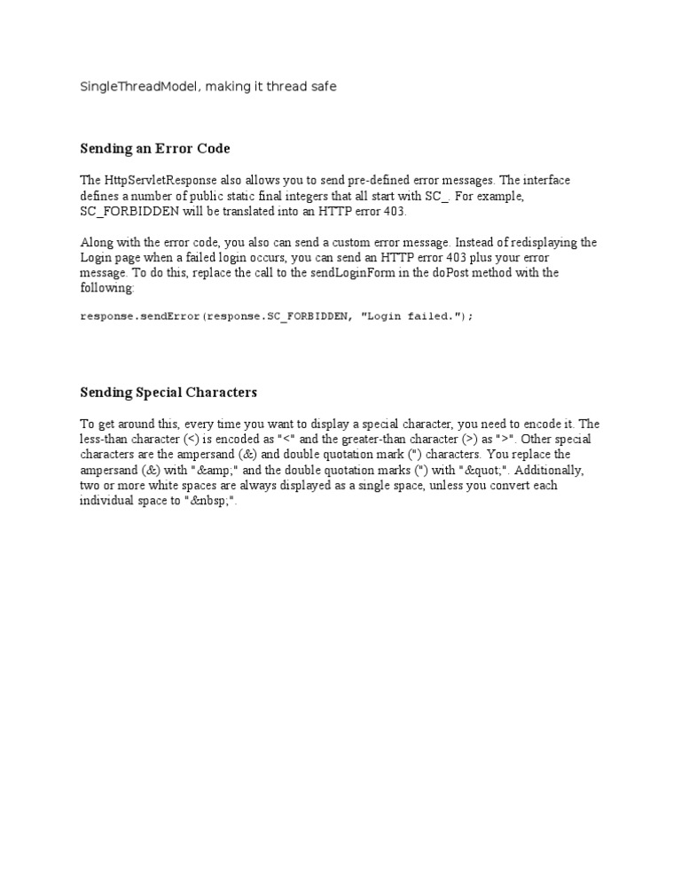 Servlet | PDF