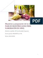 Plan de Muestreo Uvas para Elaboración de Vino